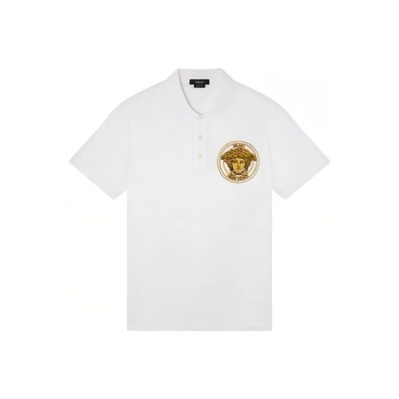 VERSACE Polo Shirts Men White-0