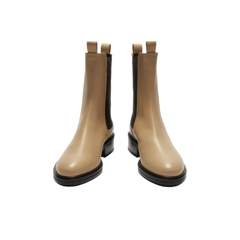 Aeyde Jack Short Chelsea Boots 4.5cm Women's Milk Tea-3