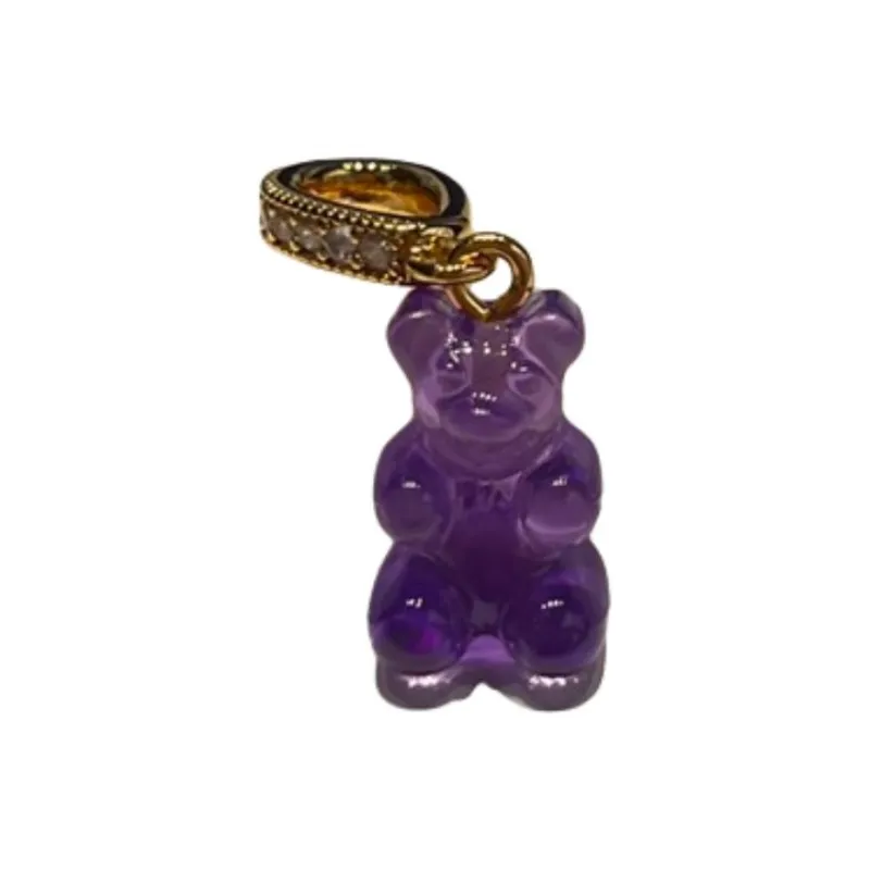 Crystal Haze Brass Charms / Pendants Unisex Purple-0