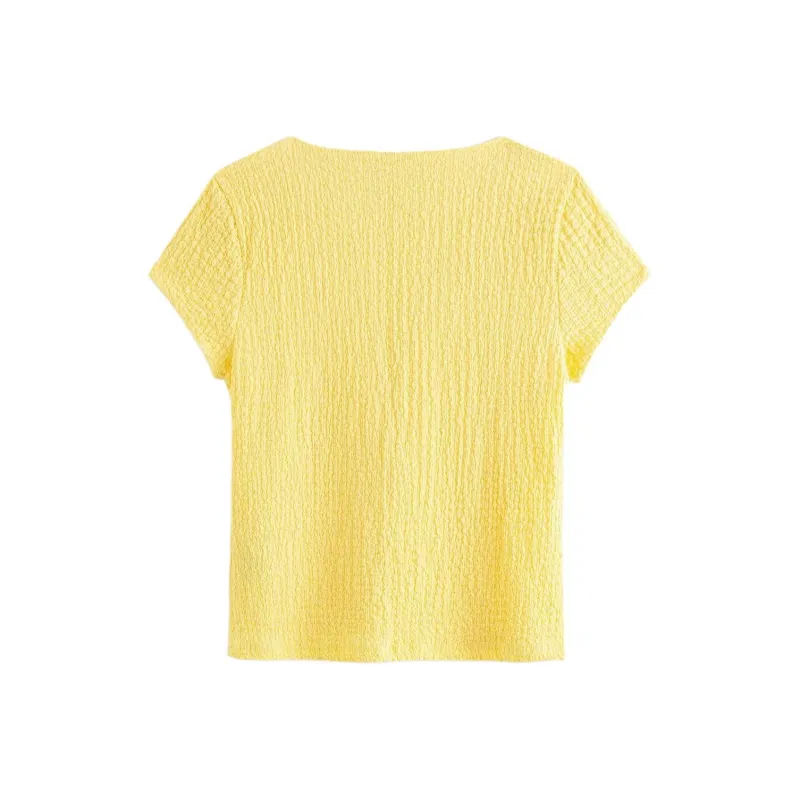 Abercrombie＆Fitch T Shirt Women's Yellow-1