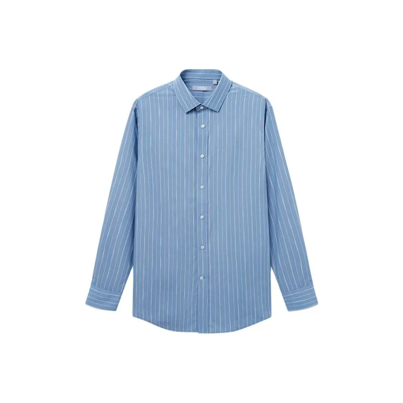 GOLDLION Shirt Men's Blue Stripes-0