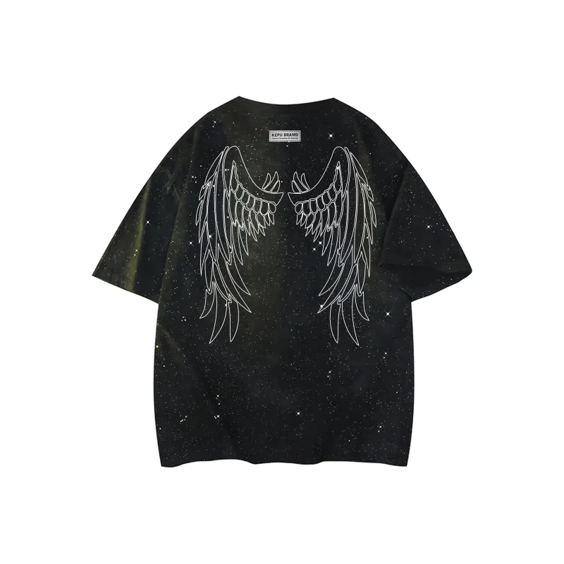 Kepu T Shirt Unisex Tie Dye Black-0