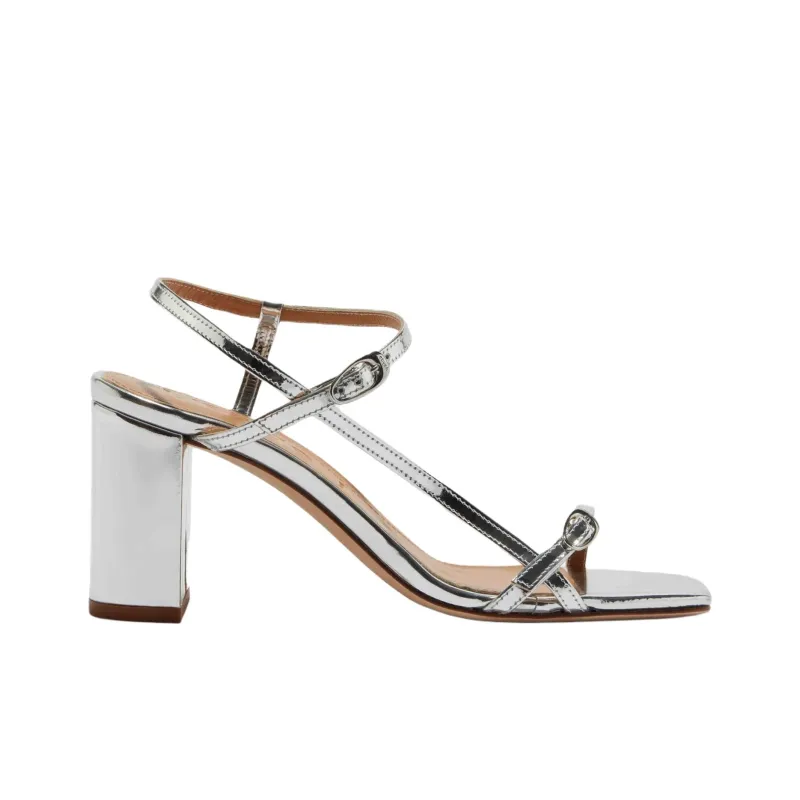 Aeyde Franzi Strap Sandals 7.5cm Women's Silver-1