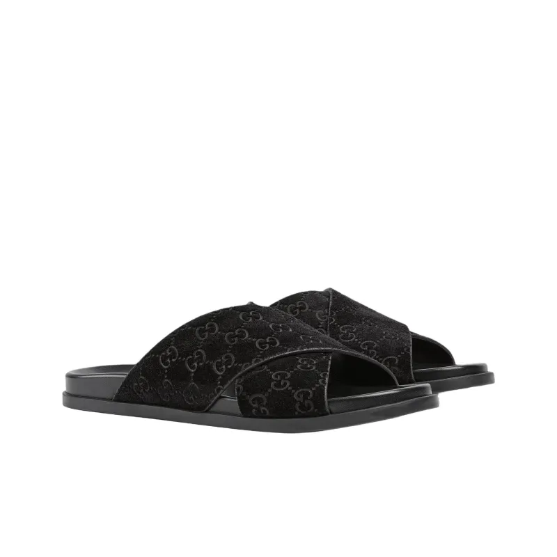 GUCCI Quiet Slide Slippers Men's Black-2