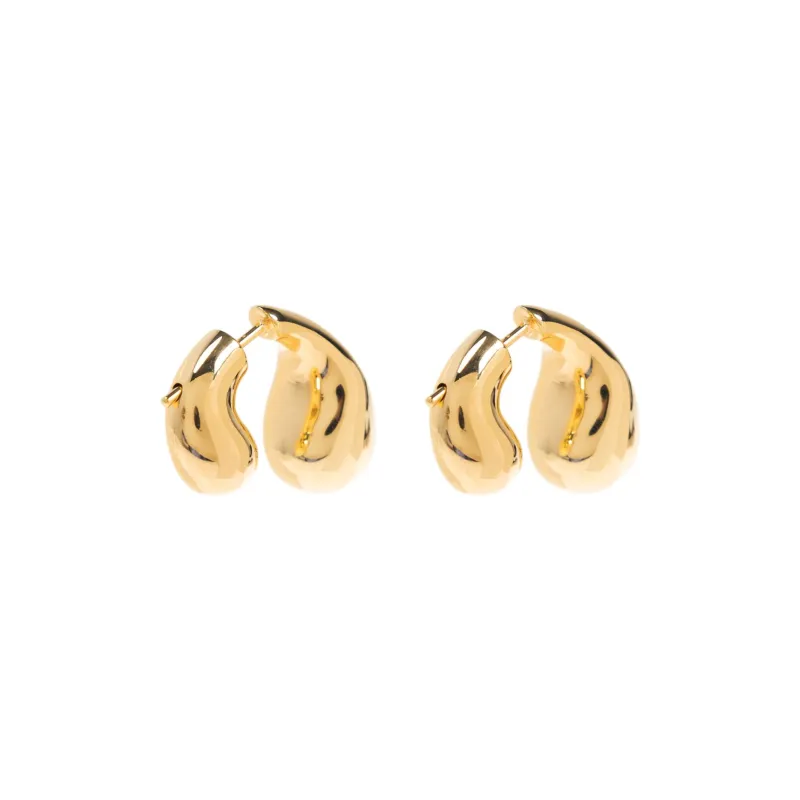 Bottega Veneta Metal Gold Plated Earrings Men's Gold-1