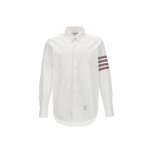 THOM BROWNE 4 Bar Stripe rib Buttoned Comme shirt