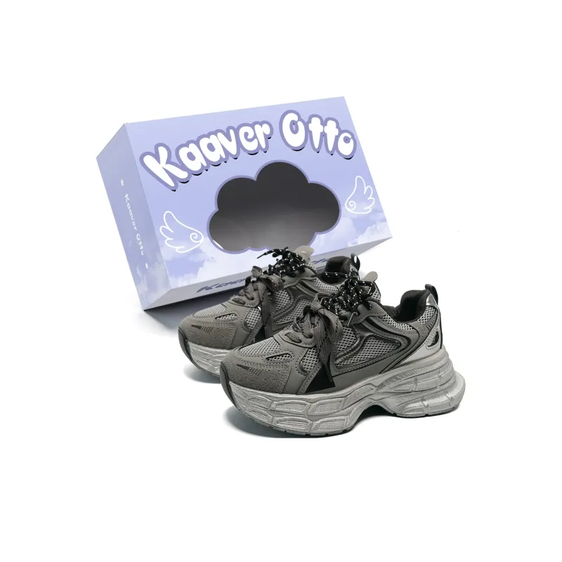 KAAVER OTTO Cushioning Height Increasing Abrasion Resistant Slip Resistant Chunky Sneakers Women's-13