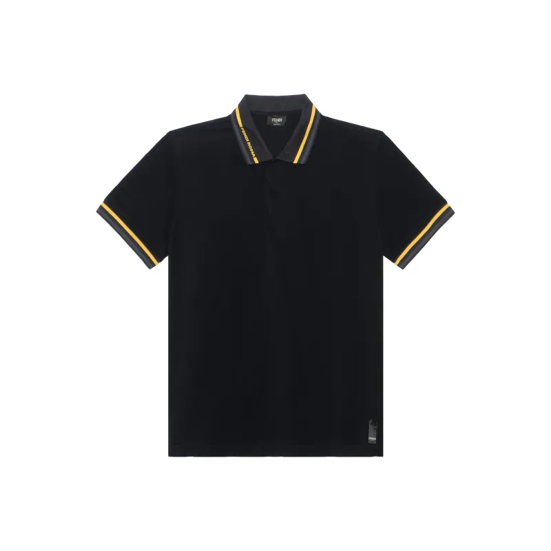 FENDI Polo Shirts Men Black-0