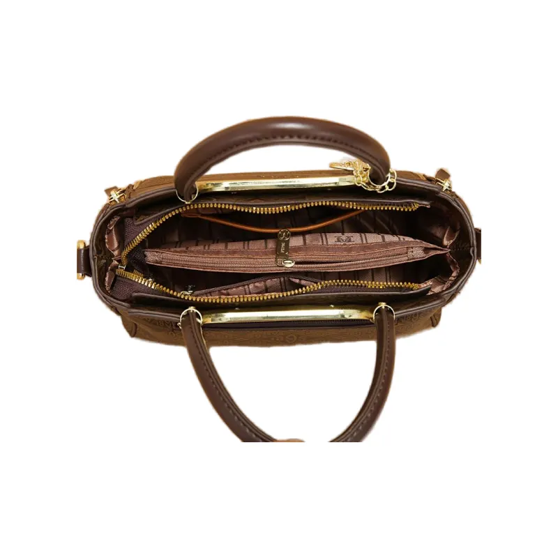 Weymond Artificial Leather Crossbody One Shoulder Handbag Women's Ecru/Earth Yellow/Coffee-2