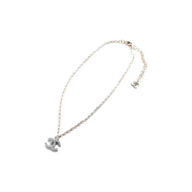CHANEL Metal Necklaces Women's Silver-1