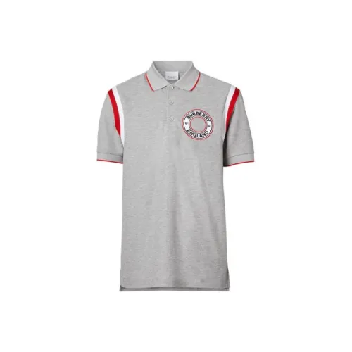 Burberry Polo Shirts Men Gray