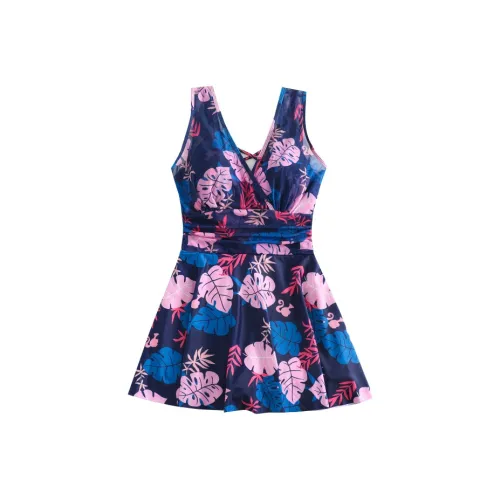 Barbie One piece Swimsuit Women's Navy Blue Print