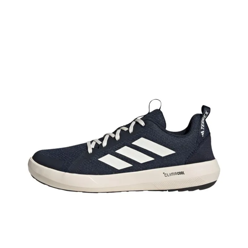 Adidas Terrex Boat Anti Slip Wear Resistant Low Top Hiking Shoes Unisex Dark Blue-0