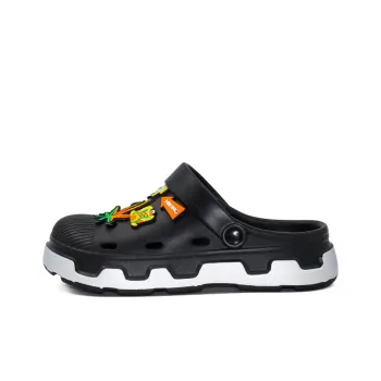 NANJIREN Clogs Unisex Black With Silver Accents