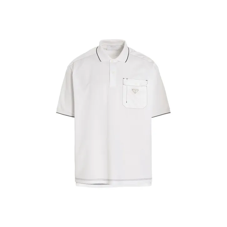 PRADA SS22 Polo Shirt Men's White-0