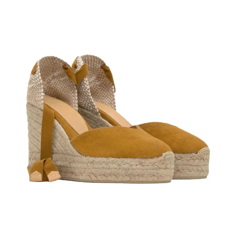 Castañer Chiara Wedge Heel High Heels Women's Brown-2