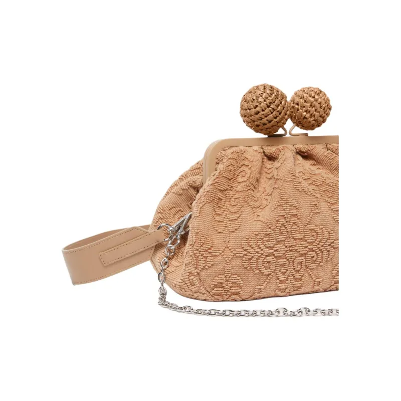WEEKEND MaxMara Pasticcino Cotton Crossbody Bag, Shoulder Bag Medium Size Women's Camel-4