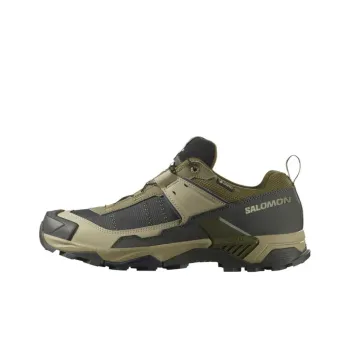 SALOMON X ULTRA 5 Low Top Hiking Shoes Men's Green Brown