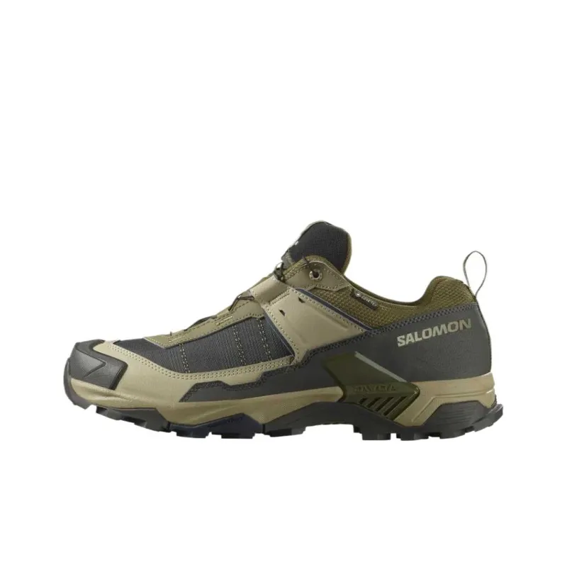 SALOMON X ULTRA 5 Low Top Hiking Shoes Men's Green Brown-0