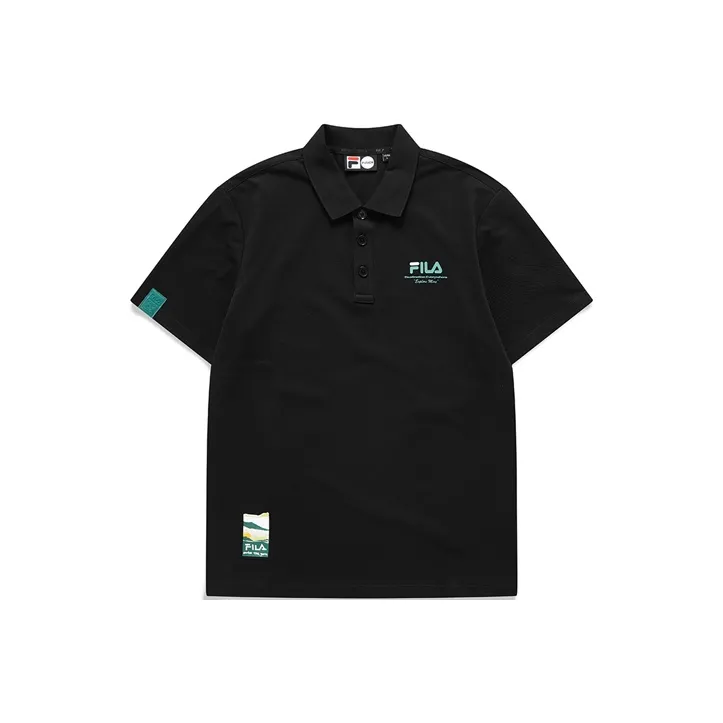 FILA FUSION Polo Shirt Men's Black-0