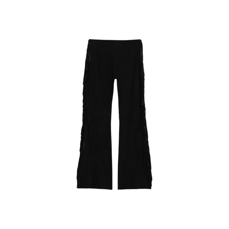 ZARA Leather Pants Women's Black-1