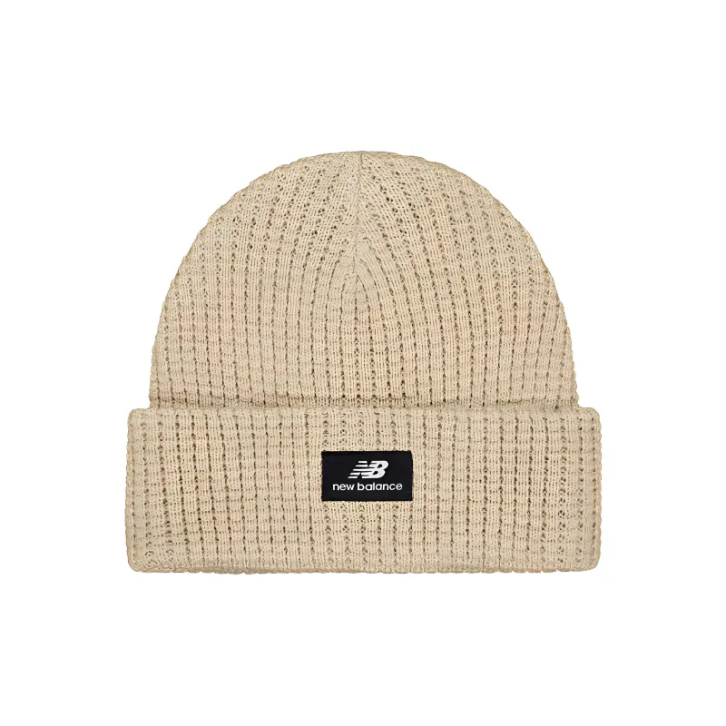 New Balance Polyester Beanies Unisex Beige/Black-0