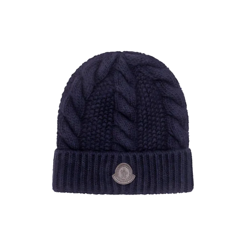 Moncler Virgin Wool, Cashmere Beanies Men's Purple-0