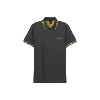 HUGO BOSS Polo Shirt Men's Black Gray