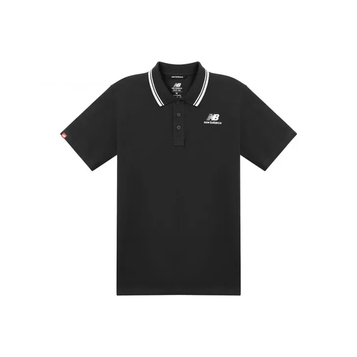New Balance Polo Shirts Men Black-0