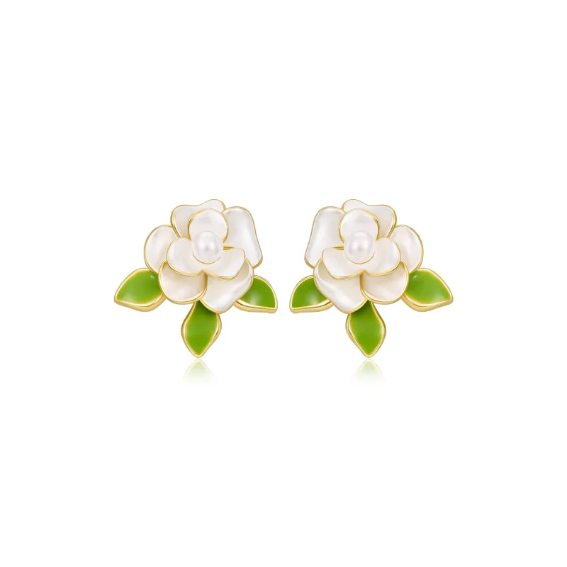 MCK 925 Sterling Silver Needle Stud Earrings Women's-0
