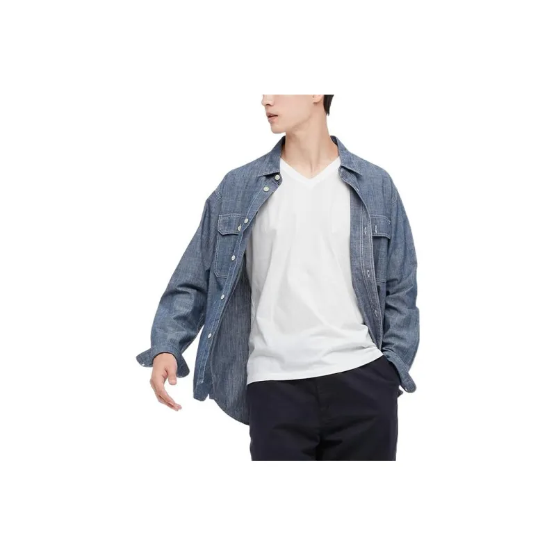 UNIQLO Shirts Unisex Sea Blue-0
