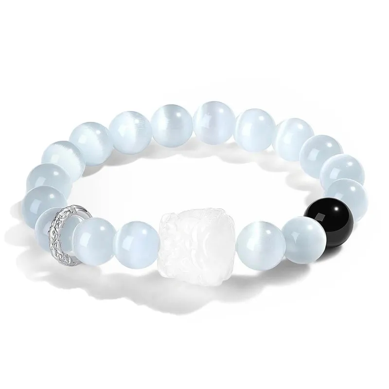 CMFY Glass Cat Eye Jade Bracelets Unisex-0