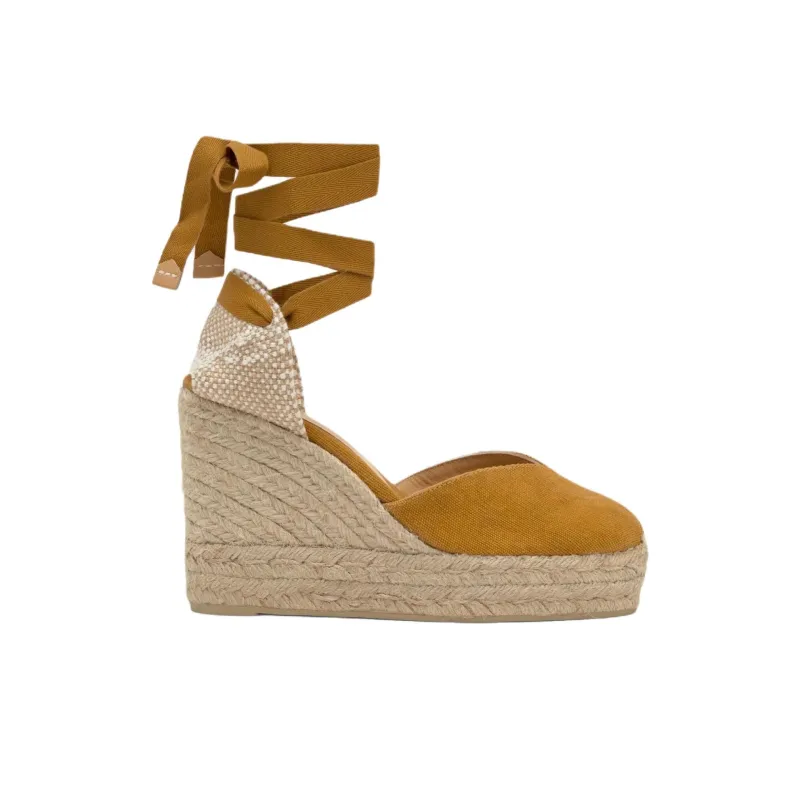 Castañer Chiara Wedge Heel High Heels Women's Brown-1