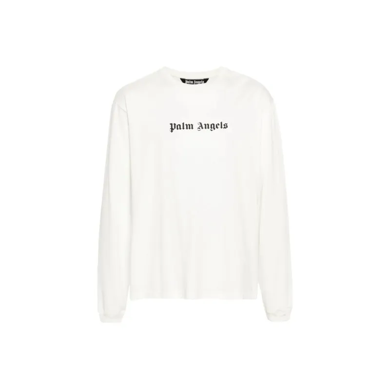 PALM ANGELS Logo Printed Long Sleeved T Shirt-0