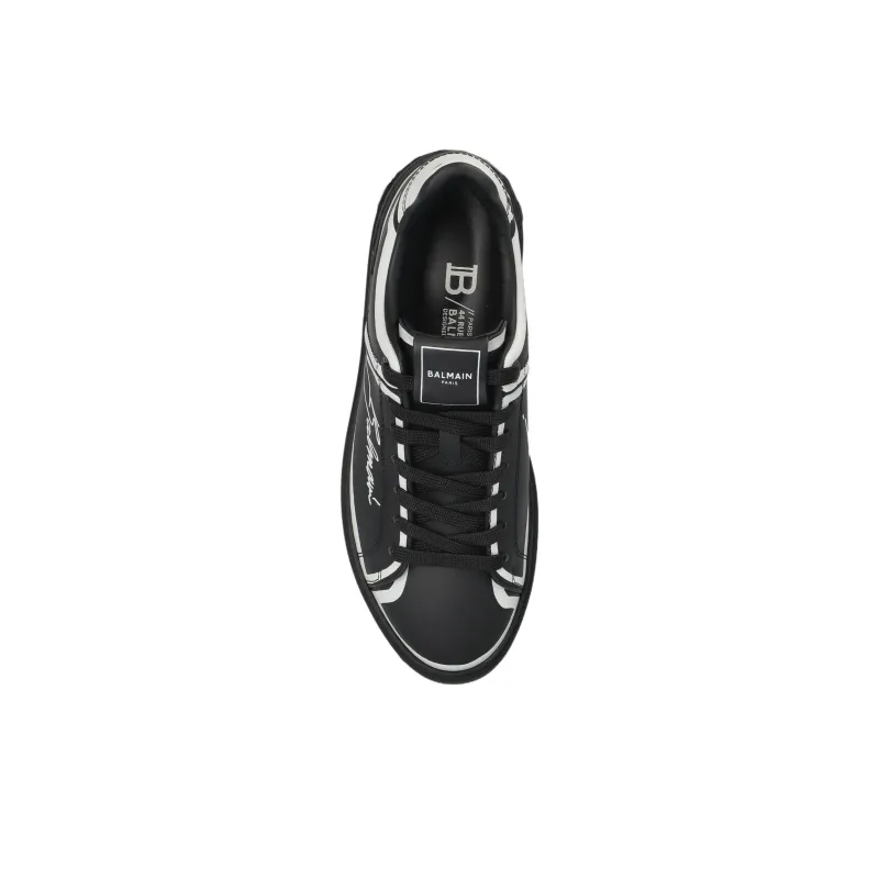 BALMAIN Low Top Skateboard Shoes Women's Black-3