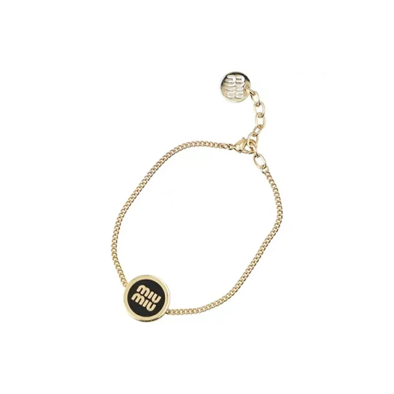 MIU MIU Enamel Metal Bracelets Women's Gold-1