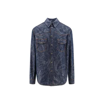 ETRO Paisley Jacquard Denim Shirt