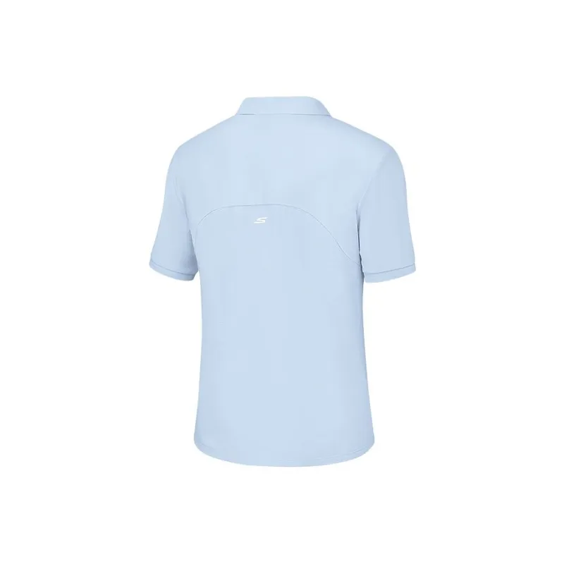 Skechers Comfort Sports Series SS25 Polo Shirt Women's Arctic Ice Blue 03JF-1