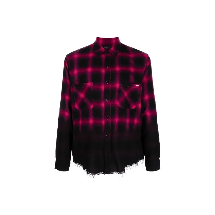 AMIRI Dip Dye Shadow Plaid Flannel-0