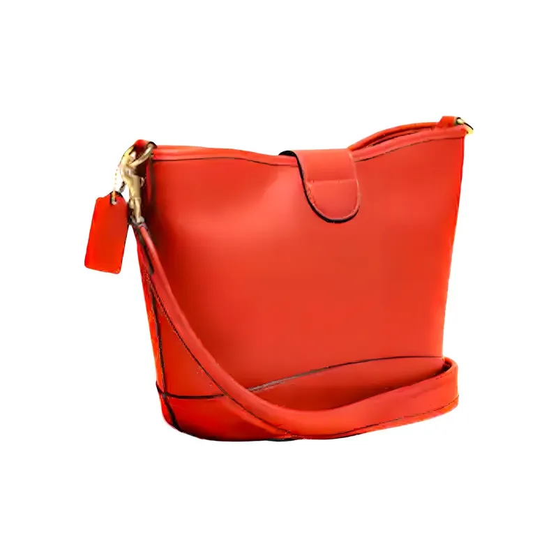 COACH TALI Cow Leather Bucket Bags Shoulder Bag Crossbody Bag Large Size Women's Orange Red-1