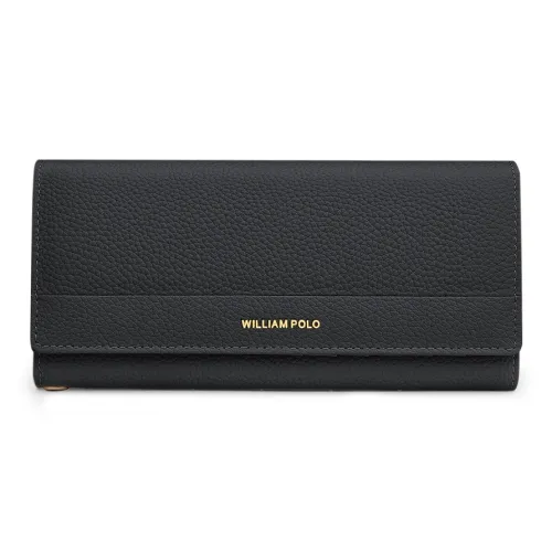 WilliamPOLO Top Grain Cow Leather Cell Phone Pouch Card Holder, Wallet Women's Black/White/Yellow/Khaki
