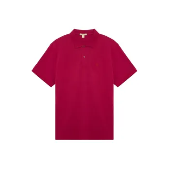 Burberry Polo Shirts Men Rose Red