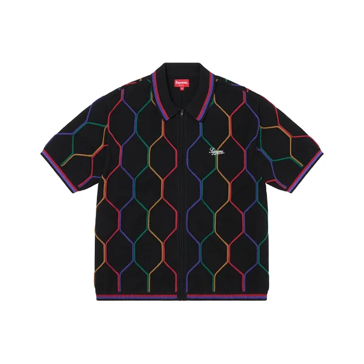 Supreme Hex Zip Up Polo-1