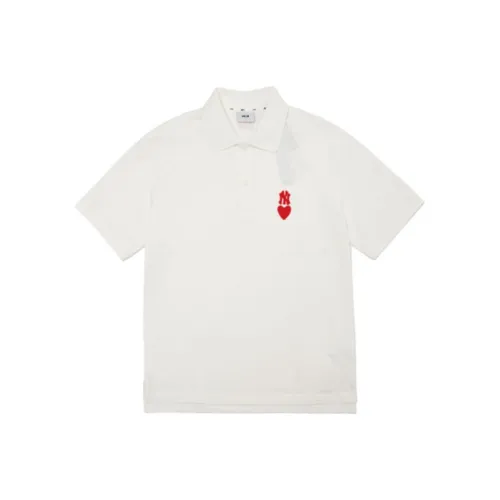 MLB Mlb Base Logo Polo Shirt Men's Ivory White