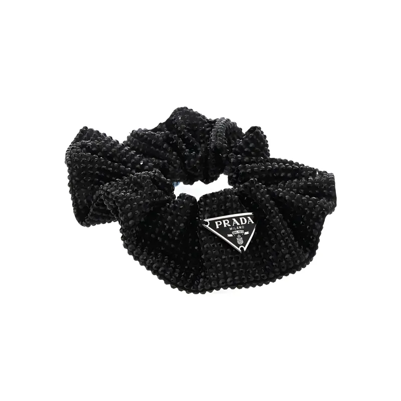 PRADA Crystal embellished Satin Scrunchie-2