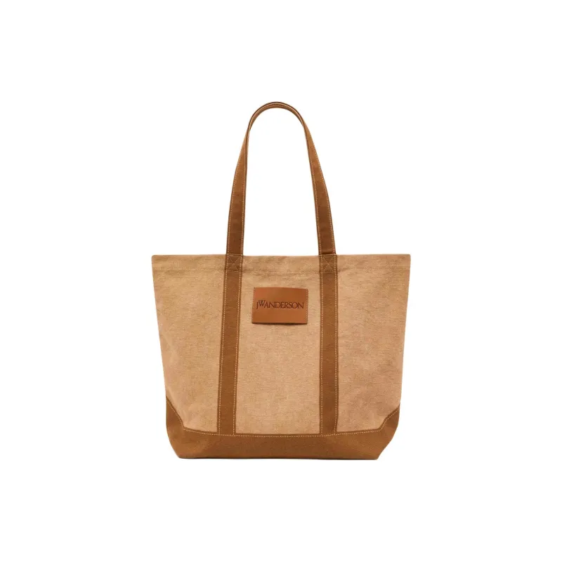 JW Anderson 100% Cotton Tote Bag, Shopping Bag, Shoulder Bag Unisex Tobacco-2