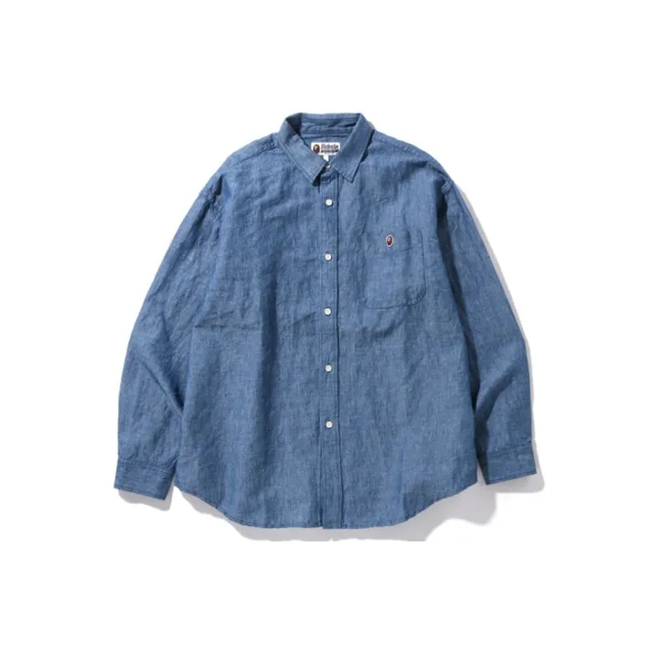 A BATHING APE Shirts Men Blue-0