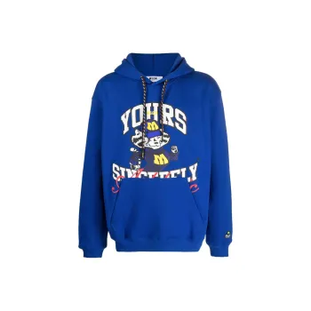 MSGM Graphic Printed Drawstring Hoodie