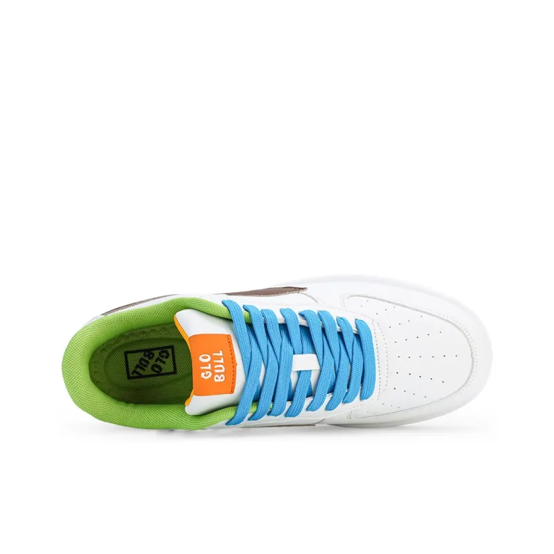 GLO BULL Slip Resistant, Abrasion Resistant, Breathable Low Top Skateboard Shoes Unisex White Brown Blue Green Orange-3