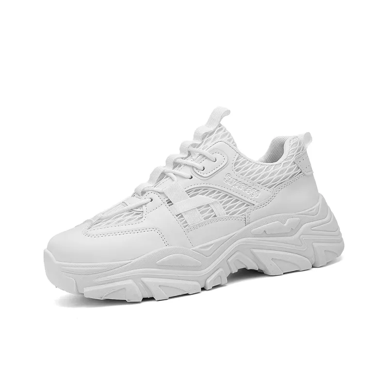 SUPEREDGE Breathable, Slip Resistant, And Abrasion Resistant Low Top Chunky Sneakers Men's-4